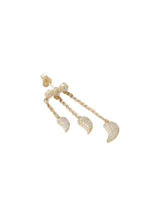 Triple Sophia 14-karat Gold Diamond Single Earring