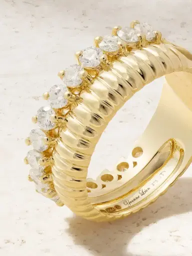 Yvonne Léon Bouée 9-karat Yellow And White Gold Diamond Ring | Thumbnail 4