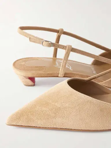 Christian Louboutin Miss Z Slingina 25 Suede Slingback Pumps | Thumbnail 4 Christian Louboutin Miss Z Slingina 25 Suede Slingback Pumps | Thumbnail 4