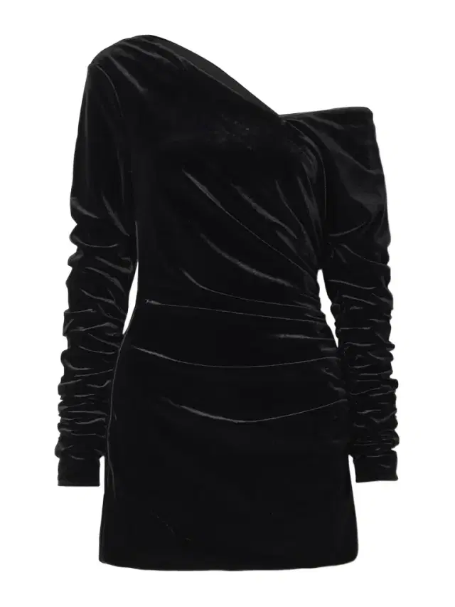 Ettore Off-the-shoulder Draped Stretch-velvet Mini Dress