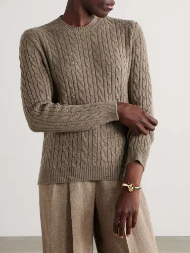 Loro Piana Cable-knit Cashmere Sweater | Thumbnail 3 Loro Piana Cable-knit Cashmere Sweater | Thumbnail 3