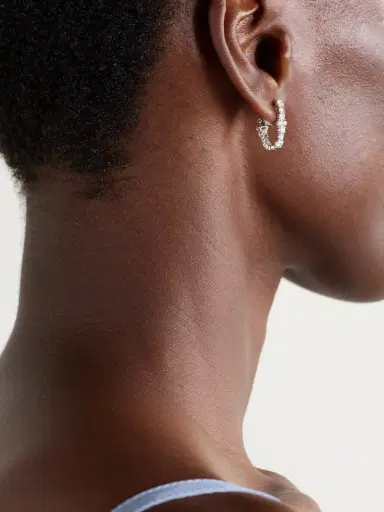 Ileana Makri Rivulet Spread 18-karat White Gold Diamond Hoop Earrings | Thumbnail 2
