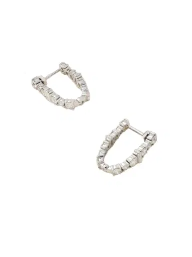 Ileana Makri Rivulet Spread 18-karat White Gold Diamond Hoop Earrings | Thumbnail 1