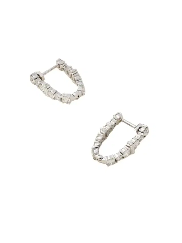 Rivulet Spread 18-karat White Gold Diamond Hoop Earrings