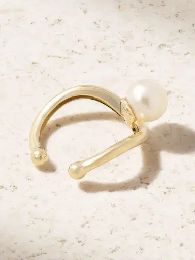 Mizuki 14-karat Gold Pearl Ear Cuff | Thumbnail 3 Mizuki 14-karat Gold Pearl Ear Cuff | Thumbnail 3