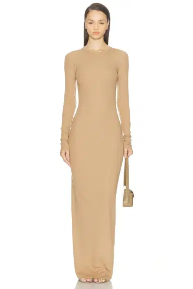ÉTERNE Long Sleeve Crewneck Maxi Dress | Thumbnail 1 ÉTERNE Long Sleeve Crewneck Maxi Dress | Thumbnail 1