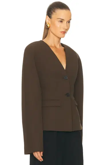 EAVES Gal Polished Crepe Blazer | Thumbnail 4 EAVES Gal Polished Crepe Blazer | Thumbnail 4