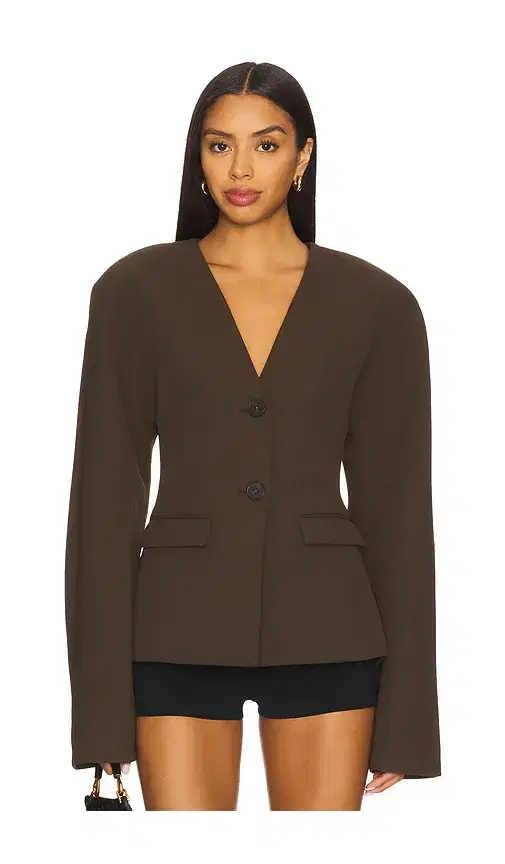 EAVES Gal Polished Crepe Blazer