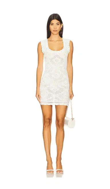 Asta Resort Eve Crochet Mini Dress | Thumbnail 2