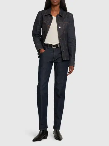 FERRARI Denim High Waist Straight Jeans | Thumbnail 2