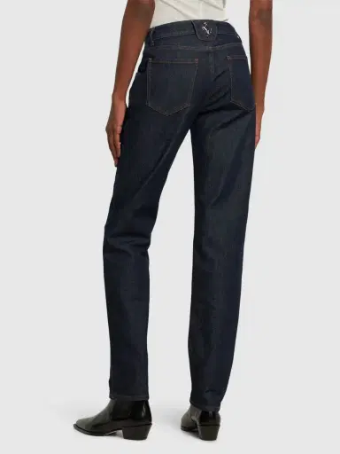 FERRARI Denim High Waist Straight Jeans | Thumbnail 3