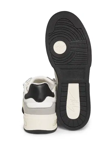 Giuseppe Zanotti Men's Ghost Double-Zip Low-Top Sneakers - White Suede | Thumbnail 6