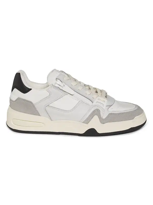 Giuseppe Zanotti Men's Ghost Double-Zip Low-Top Sneakers - White Suede