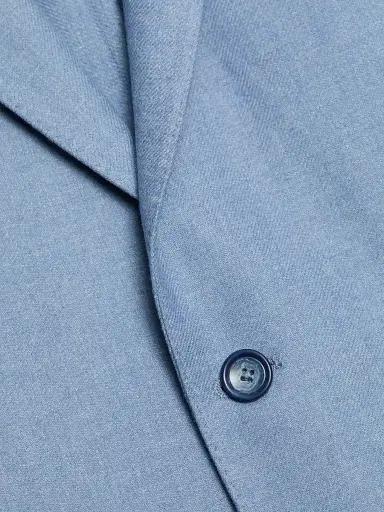 Saks Fifth Avenue Men's Wool-Cotton Single-Breasted Sport Coat - Light Blue - Size 48 | Thumbnail 7