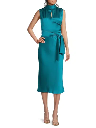Undra Celeste Women's Everyday Tropics Joi Satin Sheath Dress | Thumbnail 2 Undra Celeste Women's Everyday Tropics Joi Satin Sheath Dress | Thumbnail 2