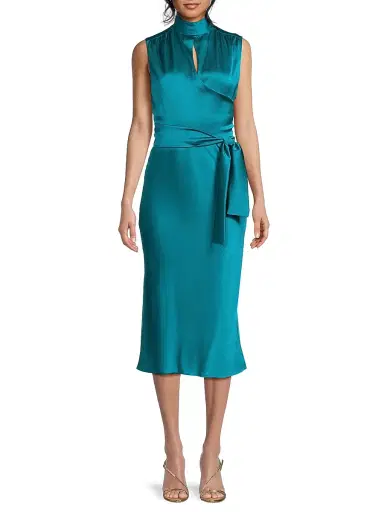 Undra Celeste Women's Everyday Tropics Joi Satin Sheath Dress | Thumbnail 3 Undra Celeste Women's Everyday Tropics Joi Satin Sheath Dress | Thumbnail 3