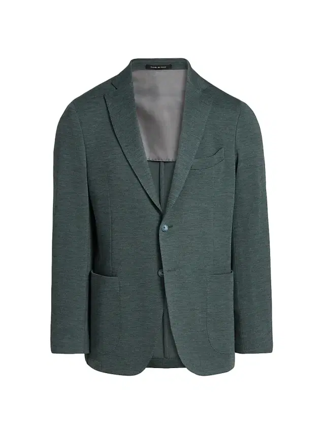Men's COLLECTION Wool Jersey Sport Coat - Light Green