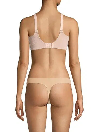 Wacoal Women's Back Appeal Wirefree Jacquard Lace Bra - Rose Dust - Size 40DDD | Thumbnail 4
