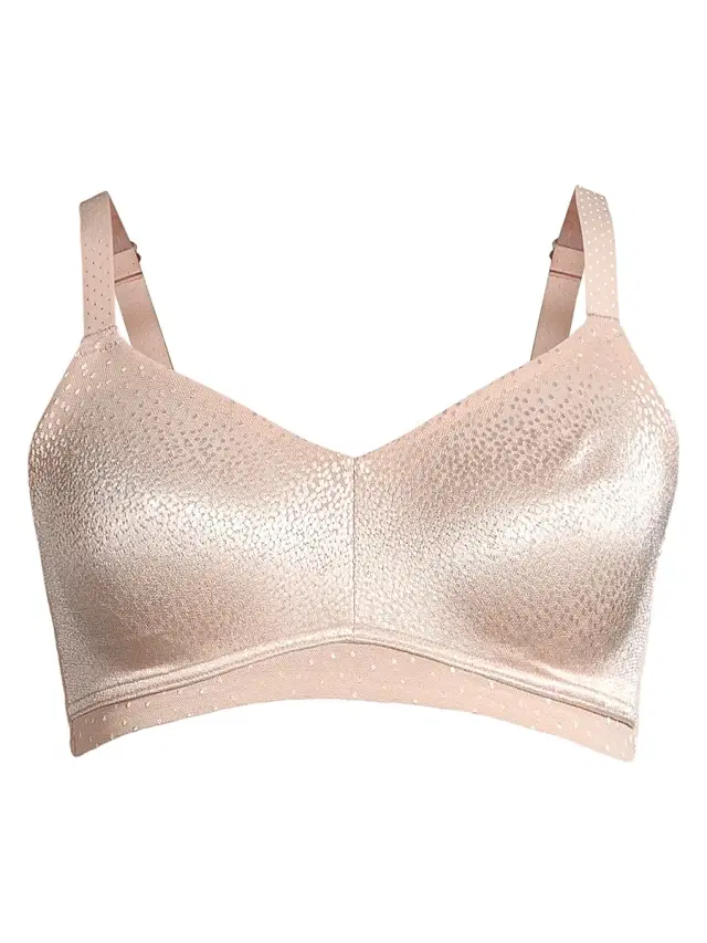 Wacoal Women's Back Appeal Wirefree Jacquard Lace Bra - Rose Dust