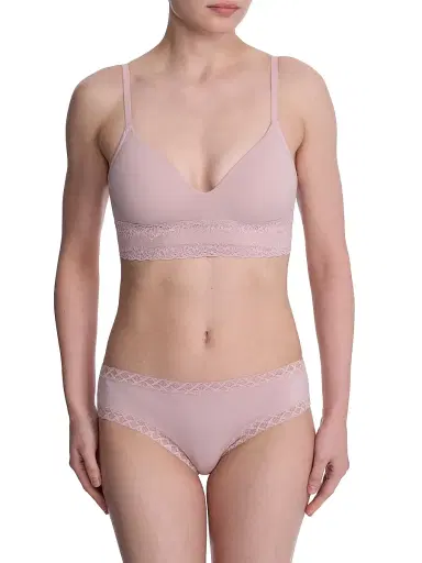 Natori Women's Bliss Perfection Wireless T-Shirt Bra - Rose Beige - Size 38B | Thumbnail 4