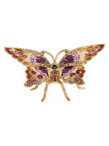 Jay Strongwater Lea Medium 14K Yellow Godlplated & Swarovski Crystal Butterfly Figurine | Thumbnail 4 Jay Strongwater Lea Medium 14K Yellow Godlplated & Swarovski Crystal Butterfly Figurine | Thumbnail 4
