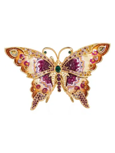 Jay Strongwater Lea Medium 14K Yellow Godlplated & Swarovski Crystal Butterfly Figurine | Thumbnail 1 Jay Strongwater Lea Medium 14K Yellow Godlplated & Swarovski Crystal Butterfly Figurine | Thumbnail 1