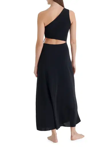 Eres Women's Légende Asymmetric One-Shoulder Maxi Dress - Black - Size Large | Thumbnail 3