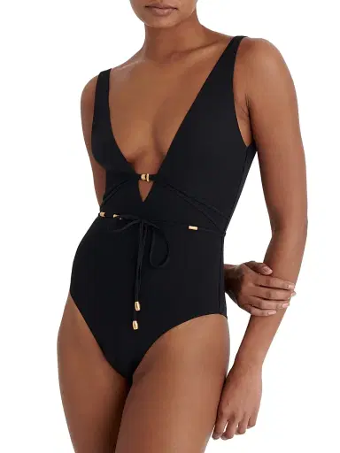 Eres Women's Lagon Jewel Beaded Tank One-Piece Swimsuit - Black - Size 4 | Thumbnail 5