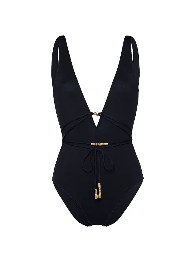 ERES Women's Lagon Jewel Beaded Tank One-Piece Swimsuit - Black