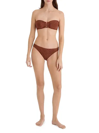 Eres Women's Flamboyant Glitter Strapless Bikini Top - Cuivre Lurex - Size 10 | Thumbnail 2 Eres Women's Flamboyant Glitter Strapless Bikini Top - Cuivre Lurex - Size 10 | Thumbnail 2