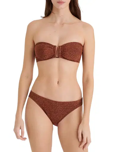 Eres Women's Flamboyant Glitter Strapless Bikini Top - Cuivre Lurex - Size 10 | Thumbnail 3 Eres Women's Flamboyant Glitter Strapless Bikini Top - Cuivre Lurex - Size 10 | Thumbnail 3