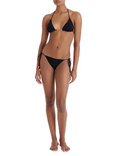 Eres Women's Exquise Beaded Side-Tie Bikini Bottom - Black - Size 6 | Thumbnail 2