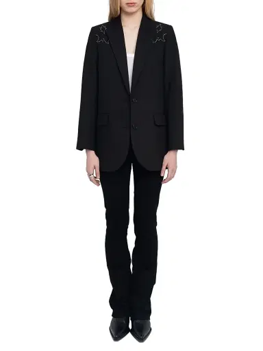 Zadig & Voltaire Women's Viva Embellished Blazer - Black - Size XL | Thumbnail 2