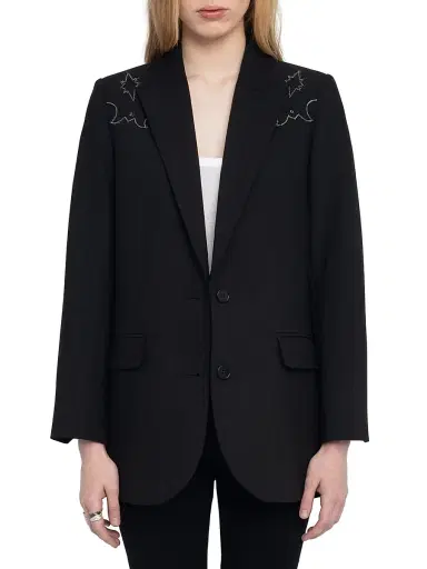 Zadig & Voltaire Women's Viva Embellished Blazer - Black - Size XL | Thumbnail 3