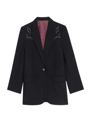 Zadig & Voltaire Women's Viva Embellished Blazer - Black - Size XL | Thumbnail 1