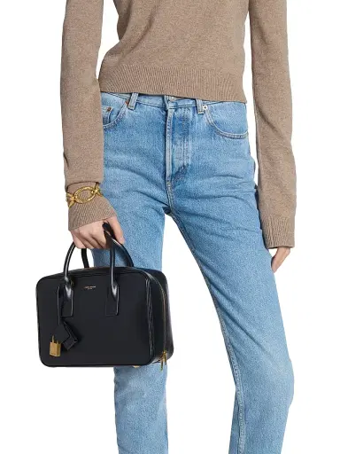 Saint Laurent Women's Sac De Jour Bauletto Bag - Black | Thumbnail 3 Saint Laurent Women's Sac De Jour Bauletto Bag - Black | Thumbnail 3