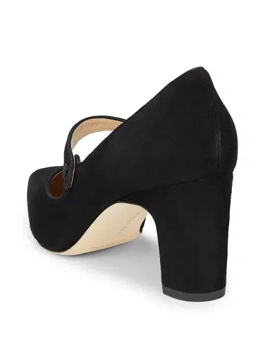 Manolo Blahnik Women's Campariba Suede Block-Heel Pumps - Black - Size 10.5 | Thumbnail 3 Manolo Blahnik Women's Campariba Suede Block-Heel Pumps - Black - Size 10.5 | Thumbnail 3