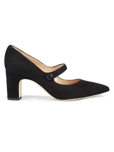 Manolo Blahnik Women's Campariba Suede Block-Heel Pumps - Black - Size 10.5 | Thumbnail 1 Manolo Blahnik Women's Campariba Suede Block-Heel Pumps - Black - Size 10.5 | Thumbnail 1