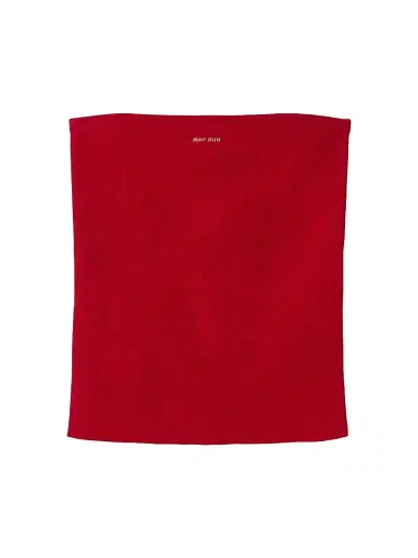 Miu Miu Women's Cotton Knit Tube Top | Thumbnail 1