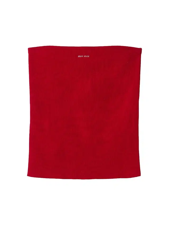 Miu Miu Women's Cotton Knit Tube Top - Red