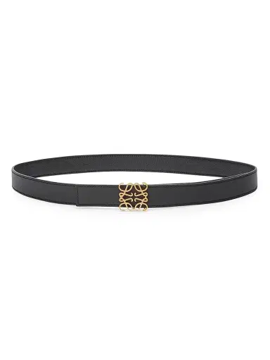 Loewe Women's Anagram Reversible Leather Belt - Black Gold - Size Small | Thumbnail 2