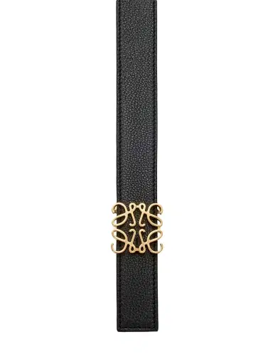 Loewe Women's Anagram Reversible Leather Belt - Black Gold - Size Small | Thumbnail 3