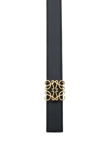 Loewe Women's Anagram Reversible Leather Belt - Black Gold - Size Small | Thumbnail 4
