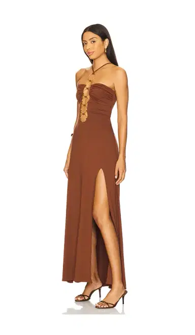 Luli Fama Halter Ring Long Dress | Thumbnail 2 Luli Fama Halter Ring Long Dress | Thumbnail 2