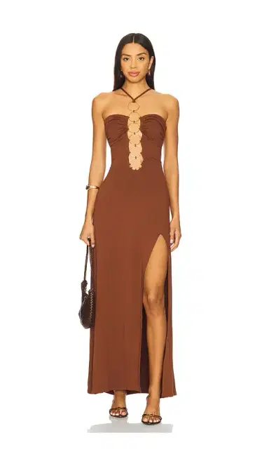 Luli Fama Halter Ring Long Dress | Thumbnail 1 Luli Fama Halter Ring Long Dress | Thumbnail 1