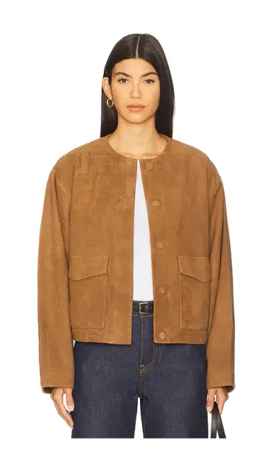 St. Agni Suede Utility Cocoon Bomber | Thumbnail 1