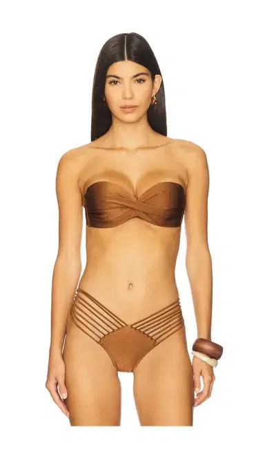 Luli Fama Underwire Push Up Bandeau Bikini Top | Thumbnail 2