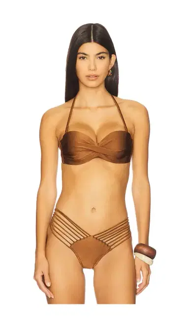 Luli Fama Underwire Push Up Bandeau Bikini Top | Thumbnail 1