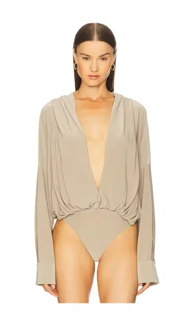 Norma Kamali Hooded Super Oversized BF NK Shirt Bodysuit | Thumbnail 2 Norma Kamali Hooded Super Oversized BF NK Shirt Bodysuit | Thumbnail 2