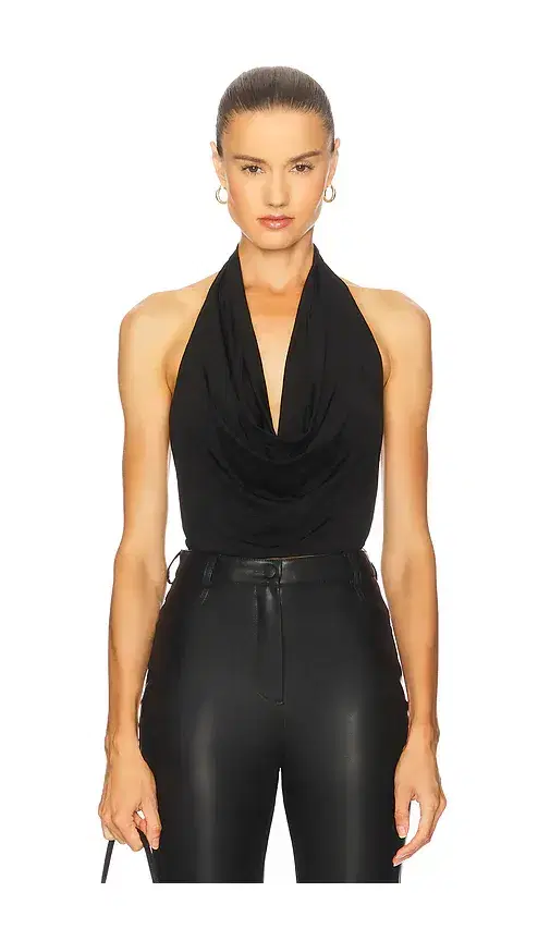 Alice + Olivia Ayanna Deep Halter Top